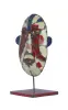 Product image 2 of the product “Small Mask on stand - Modell 1, 54cm height, sculpture from upcyceled oil barrel. ”